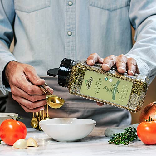 HQOExpress Organic Thyme Leaf – Non GMO, Kosher, USDA Certified Organic Dried Thyme Leaves – Aromatic and Savory Seasoning for Pastas, Soups and Stews, 7 oz. Chef Jar - Image 5