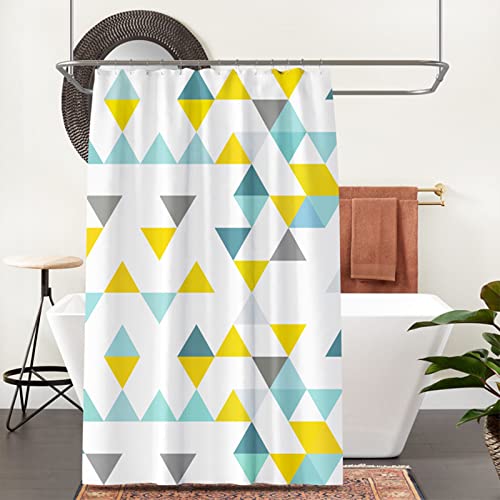 Rideau douche imprimé géométrique 180x200cm polyester anti-moisissure