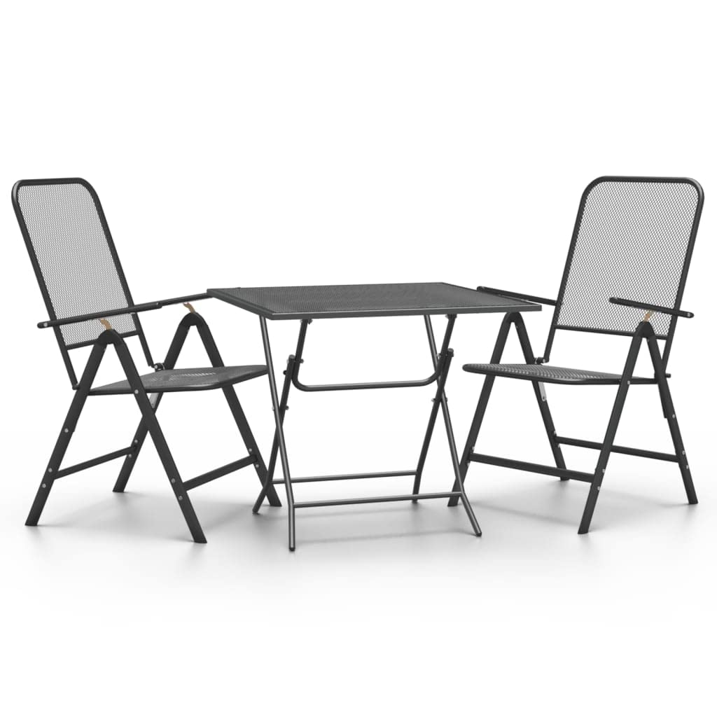 Balcón Salón Jardín Sala Patio Muebles de 3 piezas. Jardín comedor estante antracita