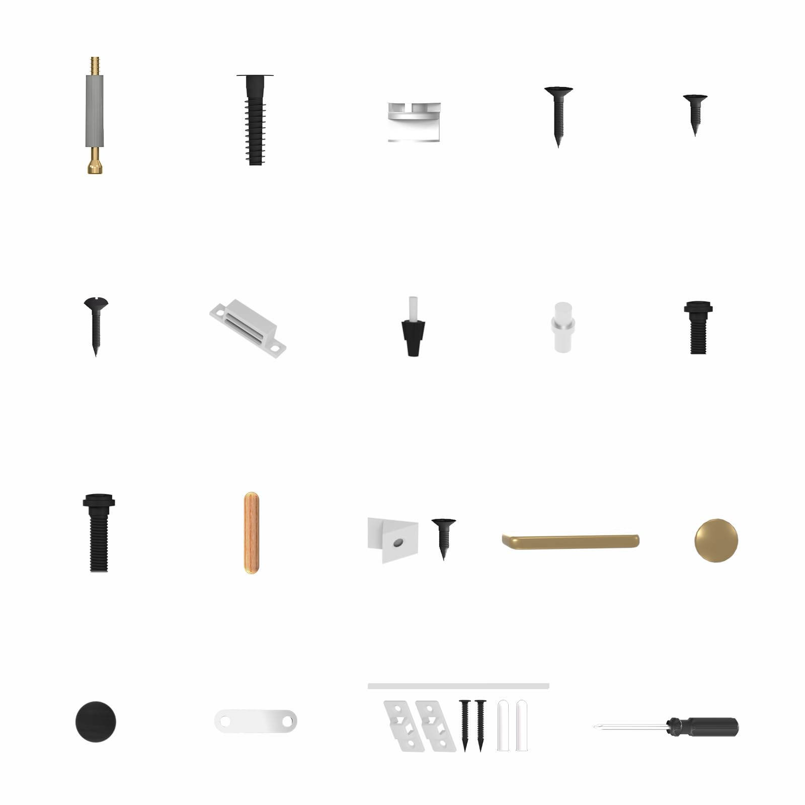 Yoobure Coat Rack Screws Accessories Gold