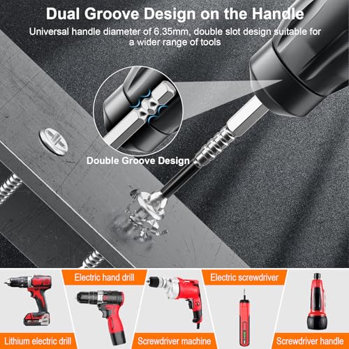 Image of High-Magnetic Screwdriver Drill Bit Set with 3pcs Magnetic Screw Holder