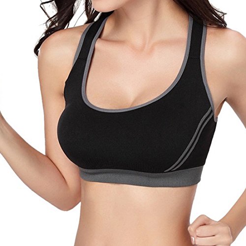 Neal LINK(TM) by Snap Dragon(4) Women's One-Piece White Wire-Free Push-up Seamless Criss Cross Back Yoga Sports Bras