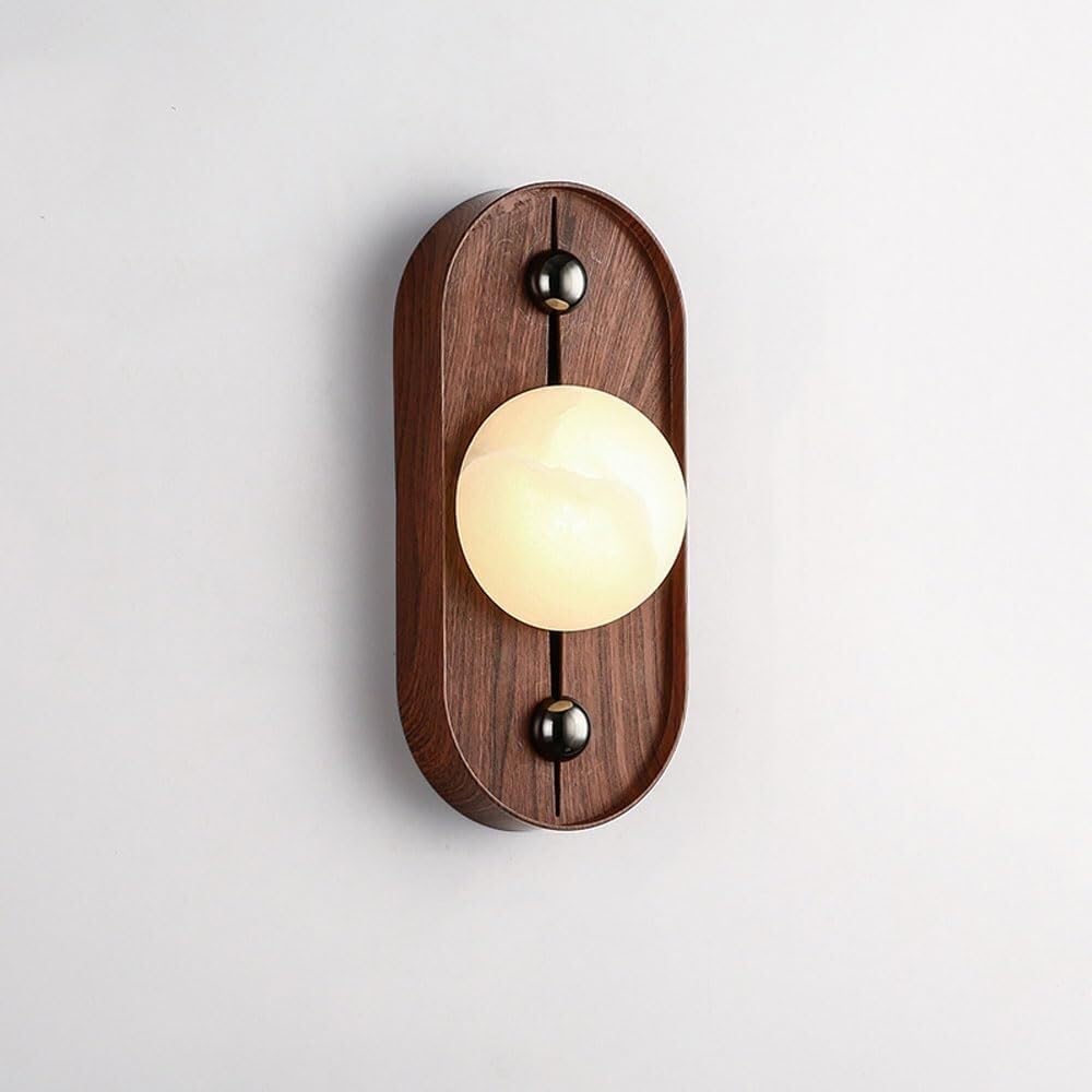 TONFON Japanese Home Decoration Wall Lamp Cloud Stone Wall Sconce Nordic Natural Alabaster Farmhouse Wall Lantern for Bedroom Bedside Living Room Study Room Corridor Entryway Restaurant(12.5 * 27cm)