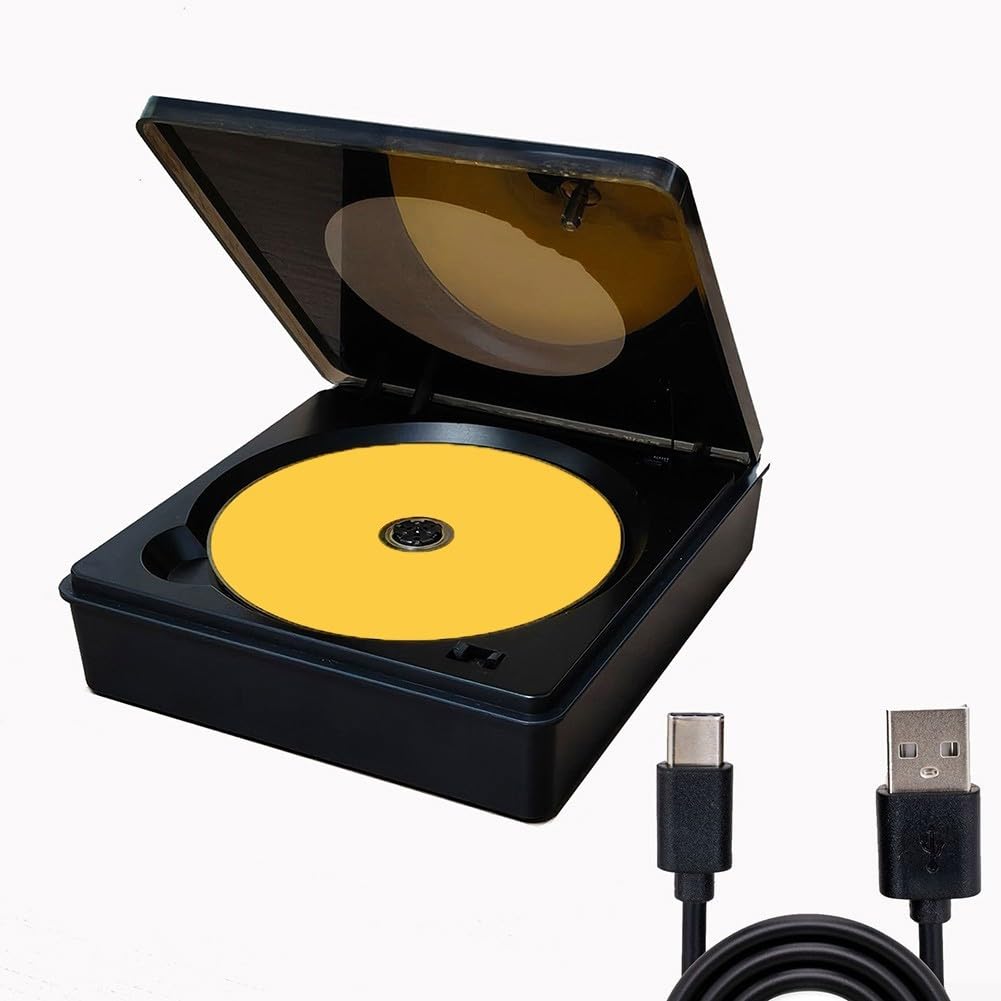 Reproductor de CD para coche con conexión USB para sistemas de navegación de pantalla grande Android, unidad de disco externa compacta de material negro para audio claro y fácil instalación en