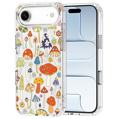 Coque iPhone Air MOSNOVO Champignon en TPU Transparent Antichoc