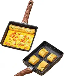 Panela Frigideira De Omelete Japonesa Antiaderente Quadrada cozinha 20 x 15 cm Antiaderente Panela