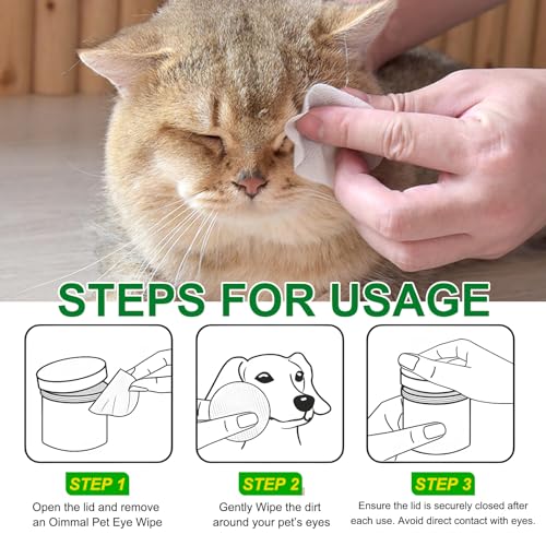 Augenpflege FingerPads für Hunde, 150 Stück Augenpflege Hund und Tränenfleckenentferner Hund, Augen Reinigungspads Hunde & Katzen, Entfernt Tränenstein & Speichelreste, Aloe Vera Extrakt, Sanfte