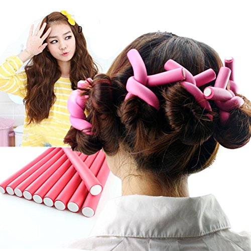 Hairstyle Foam Curler Tool Spiral Hair Bendable Foam Curler Rollers 10pieces/pack -Twist Curls Flex Rods (20pieces)