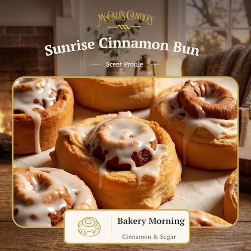 Image of McCall's Candles | Sunrise Cinnamon Bun | Scented Wax Melt | Warm Cinnamon Roll, Icing & Morning Magic | 6-Piece Break-Apart Bar | 12-24 Hours Per Wedge | Poured in the USA | 5.5 oz