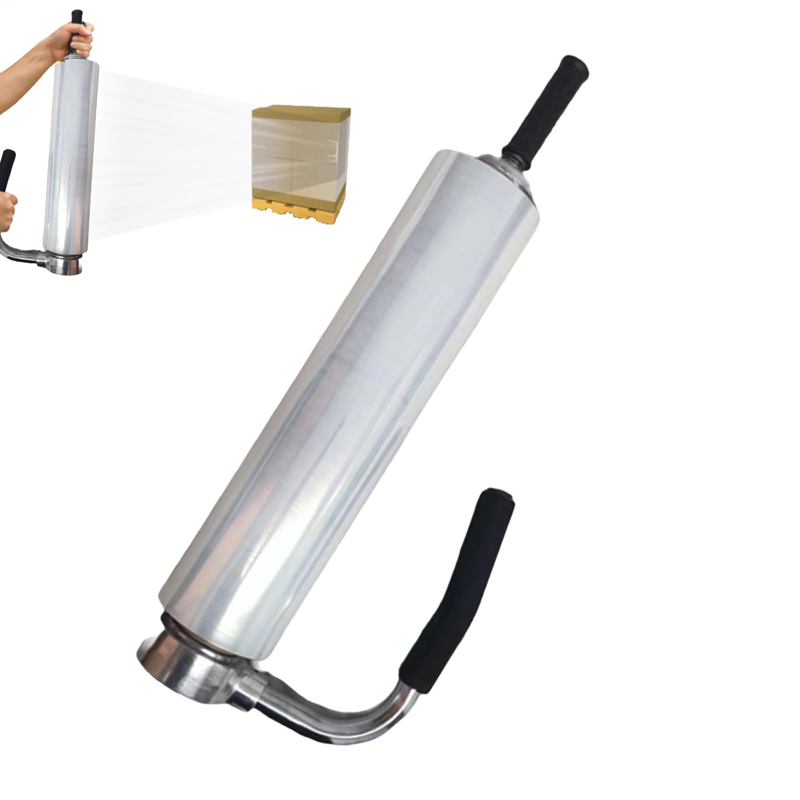 Distributore di film elasticizzato – Supporto manuale ad alte prestazioni, applicatore industriale | design ergonomico Grip design, tema di imballaggio del cuscinetto, stile di regolazione del nucleo