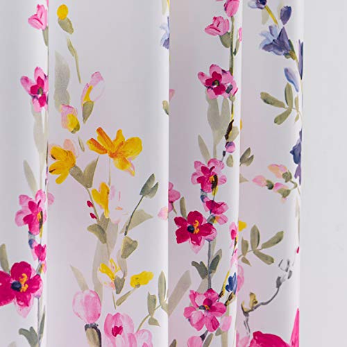 Kotile Floral Curtains, 84 Drop, Red Pink Floral Printed - Image 4