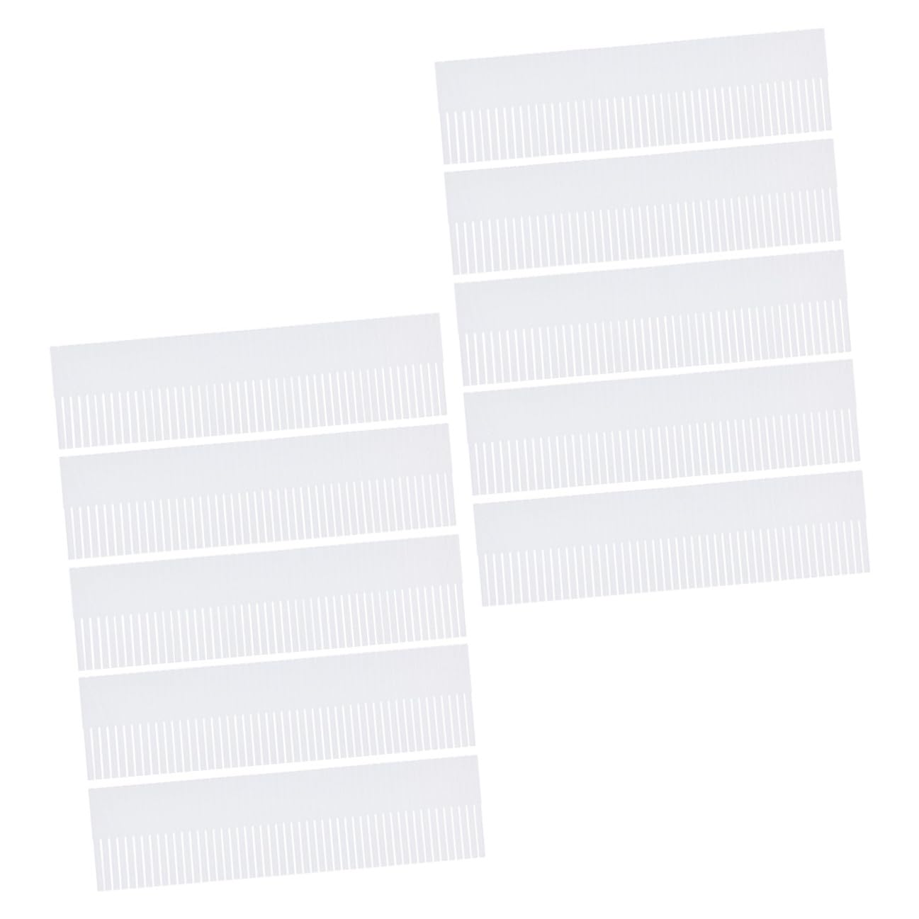 Mikikit Divisori per Cassetti Organizer per Domestici Combinazione Libera in Plastica Bianca 10 Pezzi Dimensioni 38x11 Cm per Riporre Biancheria in Casa