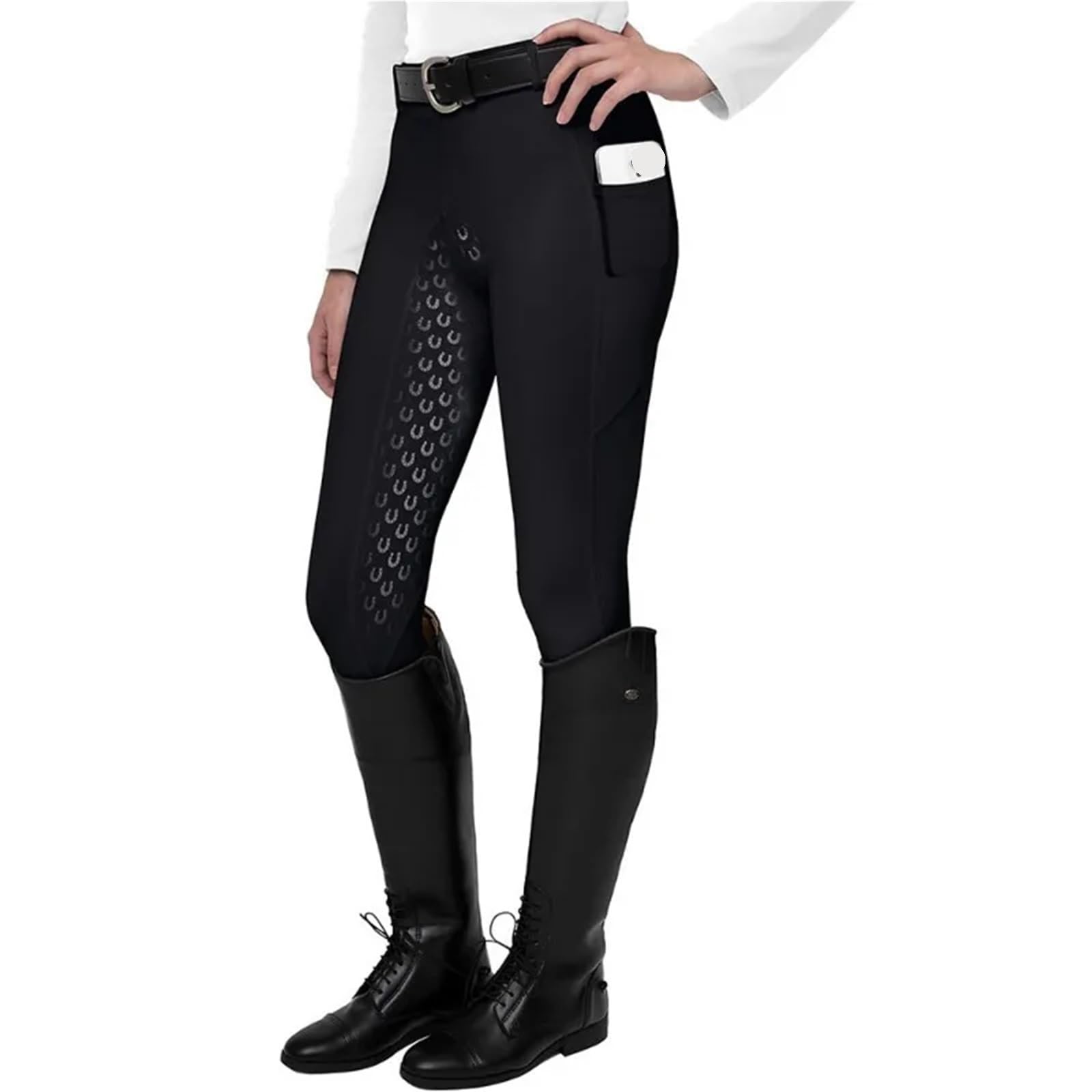 Reithose, rutschfeste Silikon, Stretch, for Erwachsene, tägliche Trainingshose Für Reitsport