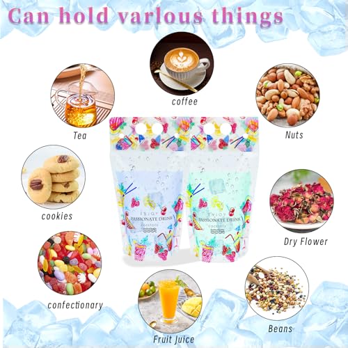 100 bolsas para bebida con popote reutilizables 9x5" miniatura 4