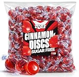 Sugar Free Cinnamon Hard Candy, 1 lb. Bag – Individually Wrapped Cinnamon Candy Discs, Old Fashioned Sugarless Candy for Candy Bowls, Office Snacks & Sharing