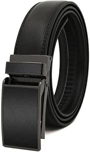 ZORO Men’s Vegan Leather Belt – Black Ratchet Belt, Cut-to-Fit, Buckle Included