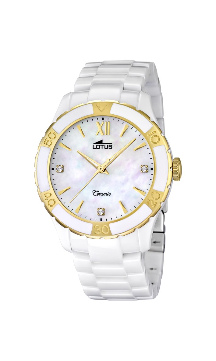 Lotus - 15929/2 - Montre Femme - Quartz Analogique - Bracelet Céramique Blanc