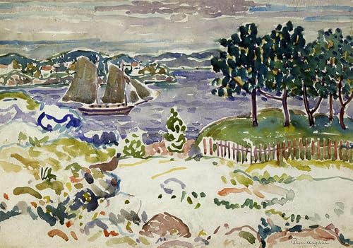 Cuadro de velero clásico de Maurice Prendergast, lámina decorativa de alta calidad de 60x90cm