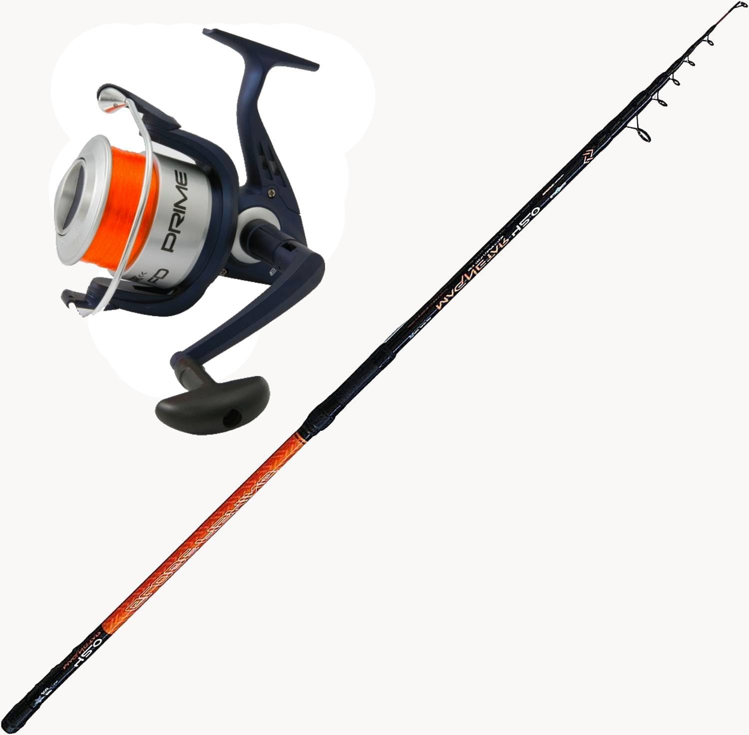 Canna Pesca surfcasting STORIONE SILURO SPIGOLA ORATA scogliera + Mulinello Mare