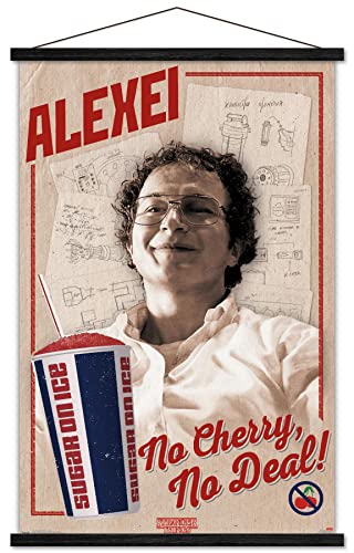 Trends International Netflix Stranger Things: Season 3 - Póster de pared de Alexei, 22.375 x 34 pulgadas, paquete de impresión premium y colgador negro