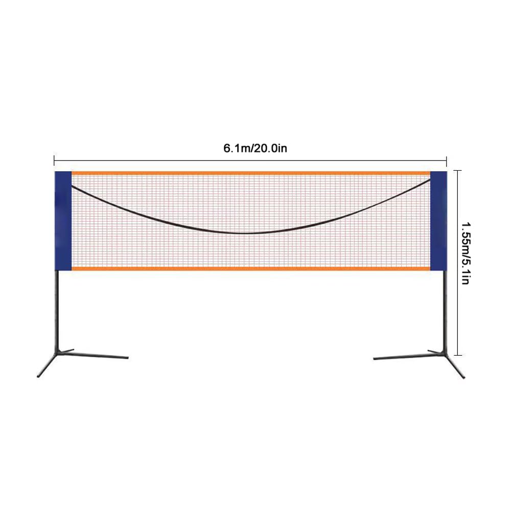 Badminton Net, 20 Pollici di Tennis Portatile per Pickleball, Tennis, Badminton