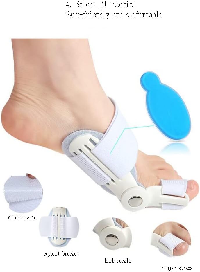 DEAVER Hallux Valgus Corrector,Big Foot Toe Splitter,Bunion Aid Splint Straightener,Day Night Brace Medical Grade Spacer Corrector and Orthosis