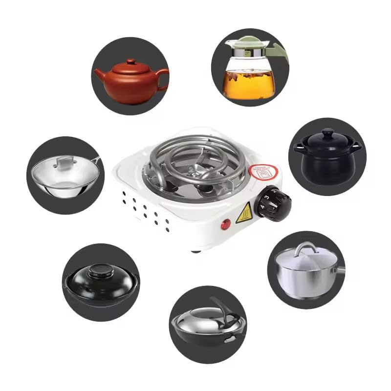 Image of Al Kian Electric Hot Plate Charcoal Starter Radiant Electronic Hookah Coal Burner Small Pan Sigdi - 500 Watt (Small)