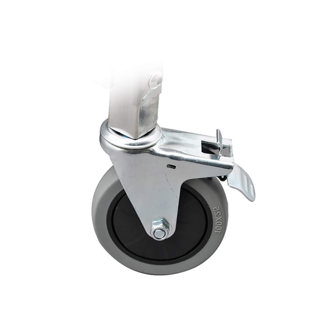 Carrello da tè a 3 ripiani in acciaio inox, versatile carrello per sala da pranzo per hotel e ristoranti, catering ed eventi, strumento per dessert incluso, mobili durevoli ed eleganti