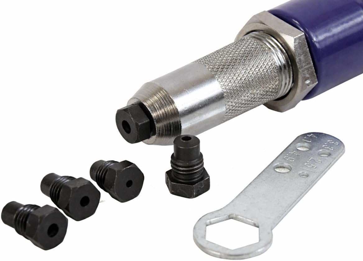 Lazy Tong Rivet Gun Long Reach Rivet Gun 32 Inch Rivet Gun Manual Hand Riveter with Multiple Nosepieces