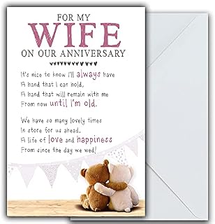 Snuggly Bumkins Wed, Wife Anniversary, Greetings Card, 159x235mm ZXW6918