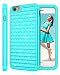 Style4U Studded Rhinestone Bling Polycarbonate Hybrid Armor Case with HD Screen Protector and Stylus for iPhone 6 Plus - Teal / Mint Green
