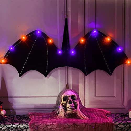 Camlinbo 12Led Halloween Black Bat Wings Costume,Orange Purple Lights Vampire Halloween Costume Accessory #TOP5