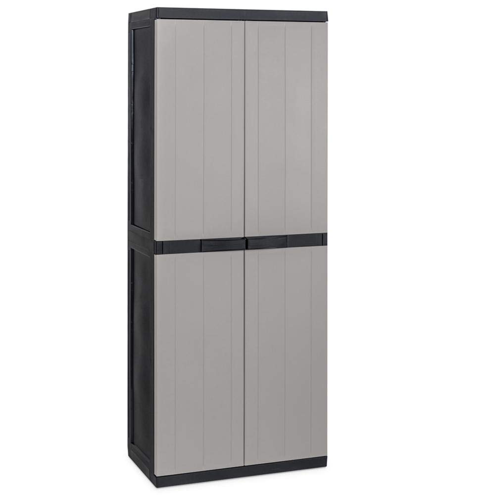 Armario Orden 65X37X165CM 4B Negro/G/Gris Resina