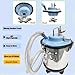 INTBUYING Industrial Pneumatic Vacuum Extractor Wet and Dry for Metal Chips and Oil with Dust Collection Bag 5 Gallon for Workshop Powered by Compressed Air 3700W 5HP 3000CP