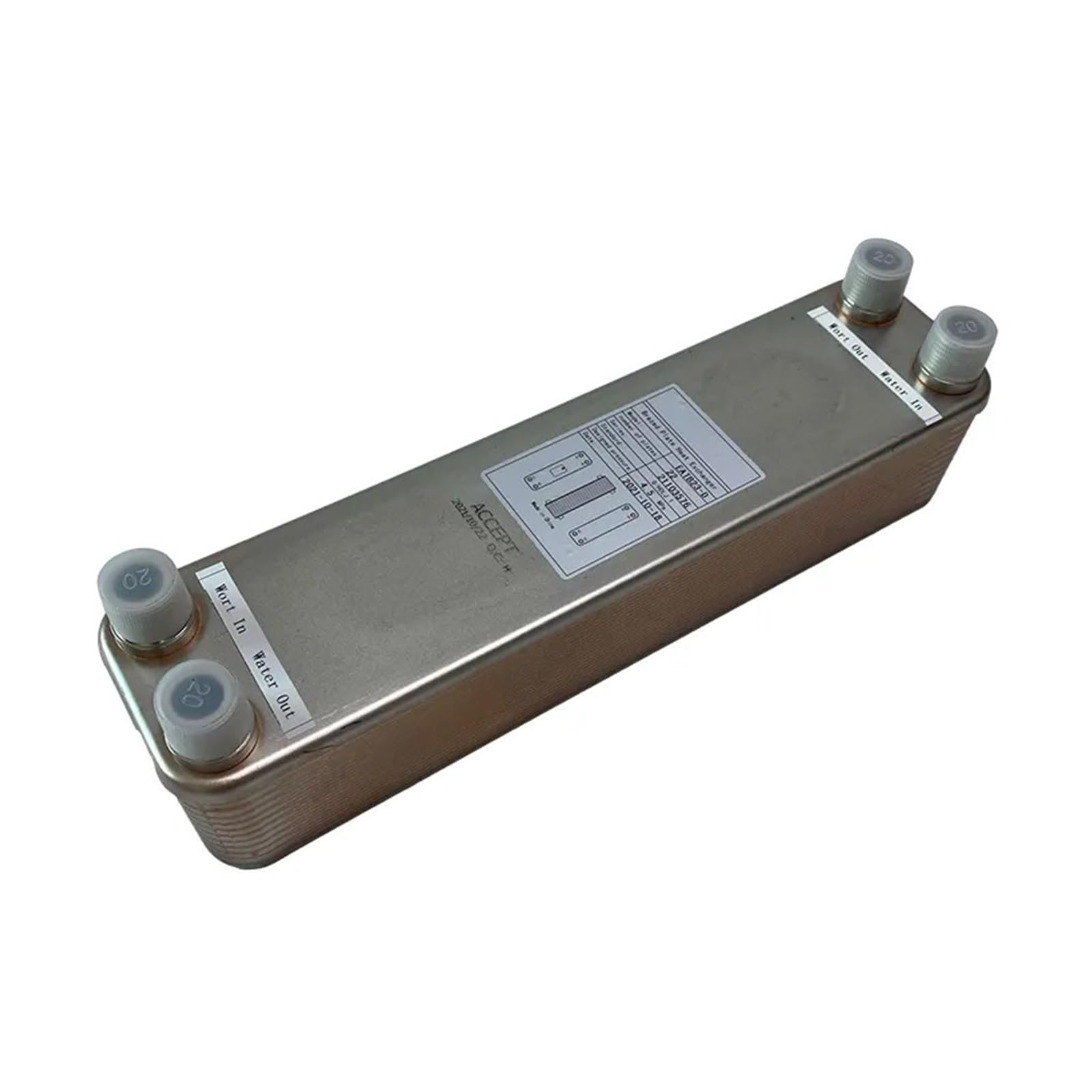 Heat Exchanger, 22 Plates,4.5Mpa Brazed Plate Heat Exchanger, Floor and Water Heating, Snow Melting
