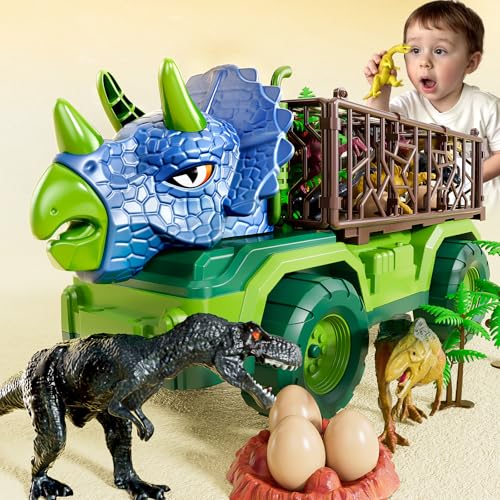 Dinosaur Toy Truck Set with Figures