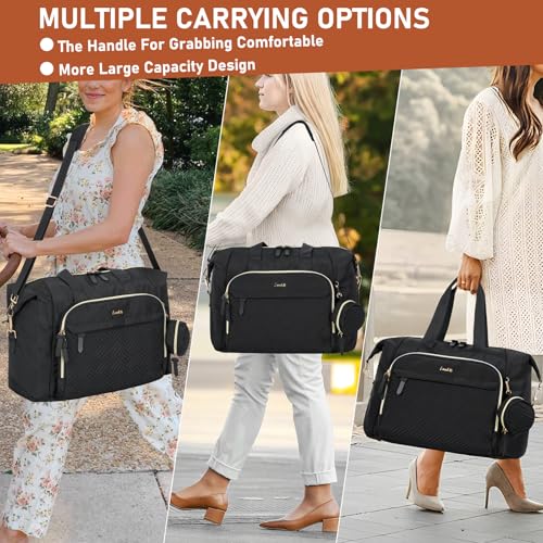 Image of 7pcs Diaper Tote, Large Mommy Bag, Baby Diaper Bag - Black