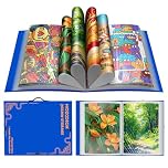 MOZOOSON Jigsaw Puzzle Storage Binder, Jigsaw Accessories with 25 Pockets for 1000pcs Puzzle, Large Capacity Storage Book, Dustproof and Protective Accessory, Enthusiasts (Blue)