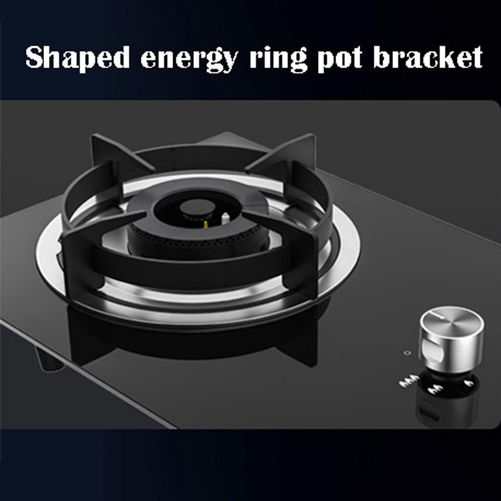 Gas Cooktop 18" Lpg/Ng Gas Hob Stovetop, 5Kw Tempered Glass Panel Single Burner Gas Stove Cooktop (Liquefied petroleum gas) ()