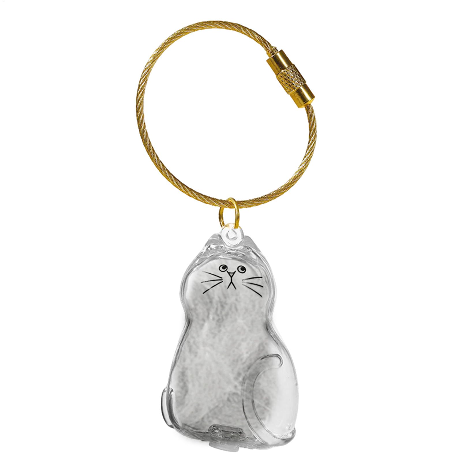 Ciondolo portapelo gatto leggero con bottigliette per borse souvenir amanti animali portachiavi