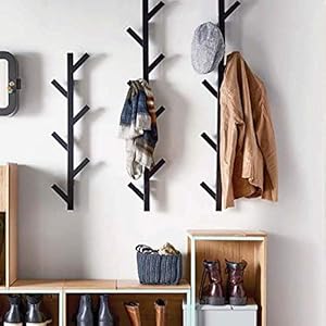 PremiumRacks Coat Rack & Hat Rack – Modern Design – Wall Mounted – Stylish – (Black)