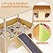 GHWMYD Guinea Pig Hideout Castle, 2-Tier Wooden Chinchilla House with Stairs and Loft Bed, Small Animals Habitats Hut Accessories for Hamsters Bunny Rabbit Hedgehog Playing Hiding, Easy Assembly