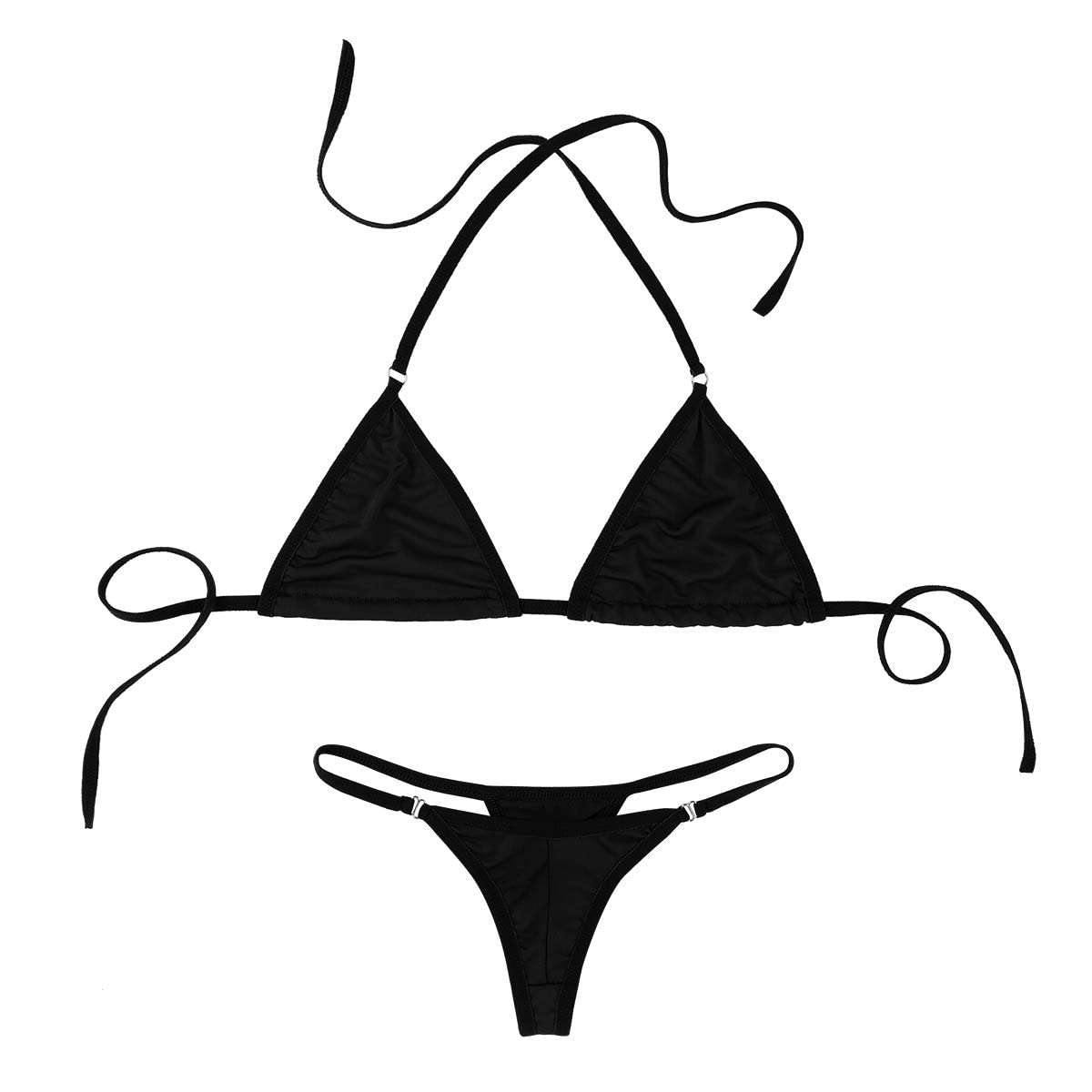 aayan baby Women's Thong Bikini Set - Triangle Top & Minimal Bottom - Adjustable, Flattering Swimwear - Multiple Colors & Sizes-picture-13
