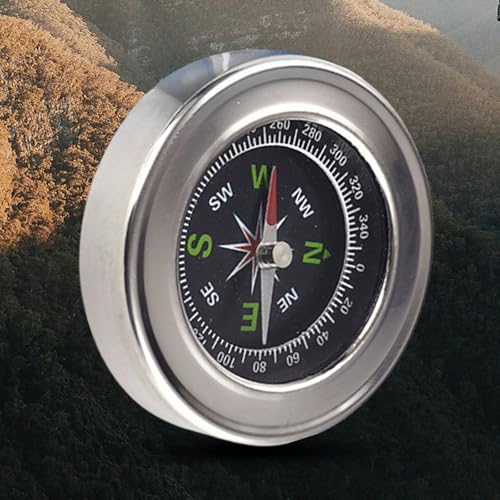 Brújula de navegación para camping y senderismo acero inoxidable miniatura 5