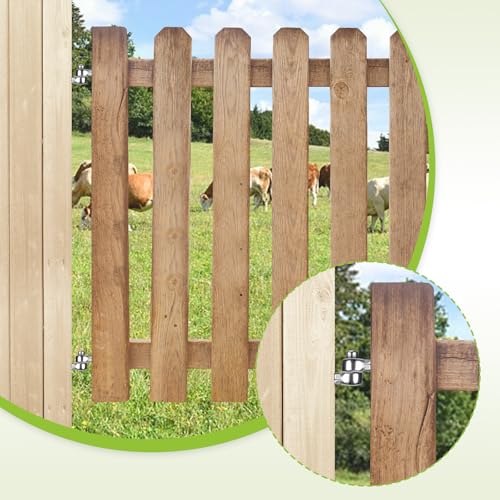 Image of Insaga 304 Stainless Steel Gate Hinges 4Pcs One-Piece Cast Non-Welded Farm Gate Hinge for Wooden Fences, Lag Screw Hinge Rustproof Surface Mount Hinges for Outdoor Garden Shed Cattle