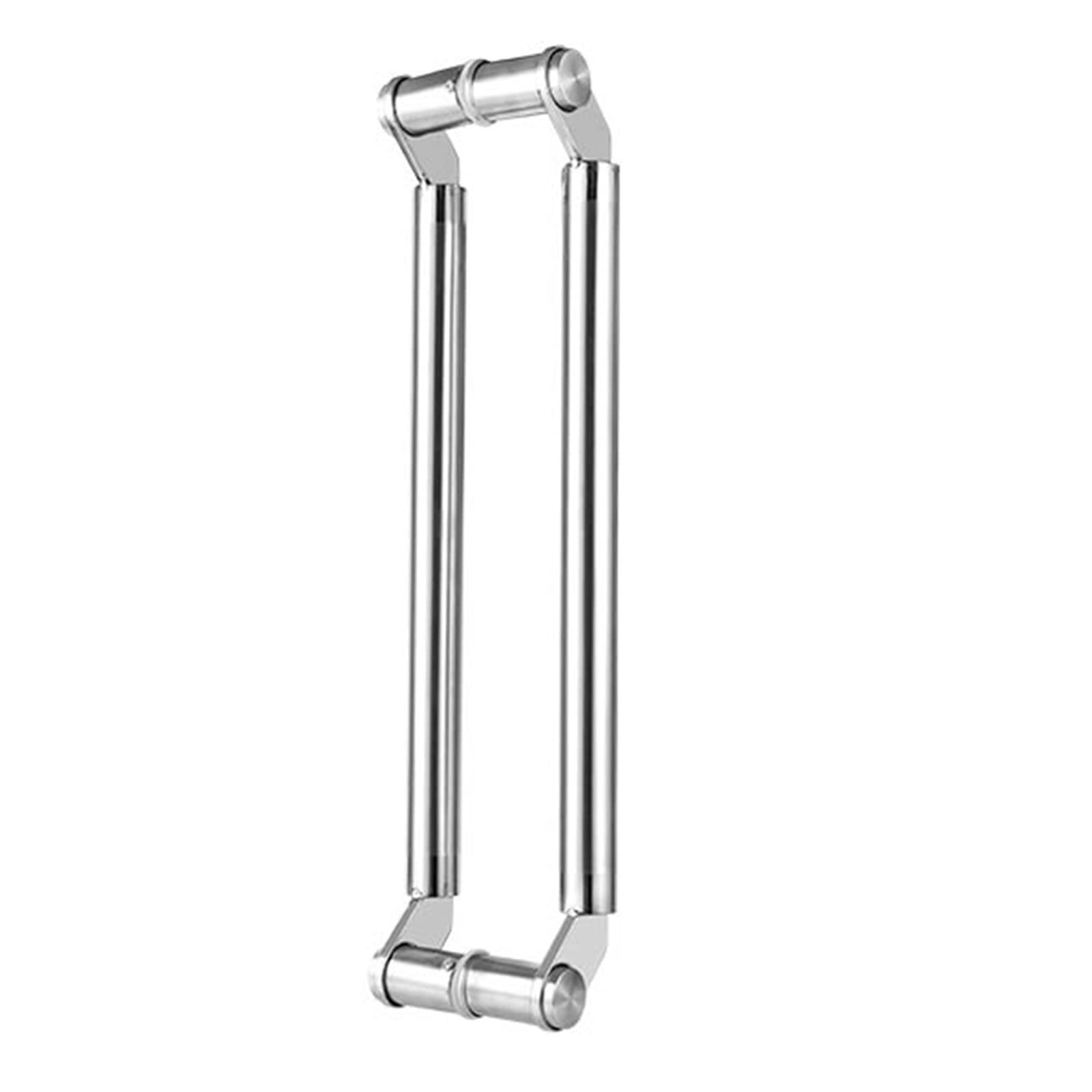 CWCQGH Modern Entry Door Handle Stainless Steel Barn Door Handle, Solid Push Pull Door Handles Hardware Set, Round Glass Gate Handle for Garages/Sheds/Office,Silver-100cm/39.4in - 96cm