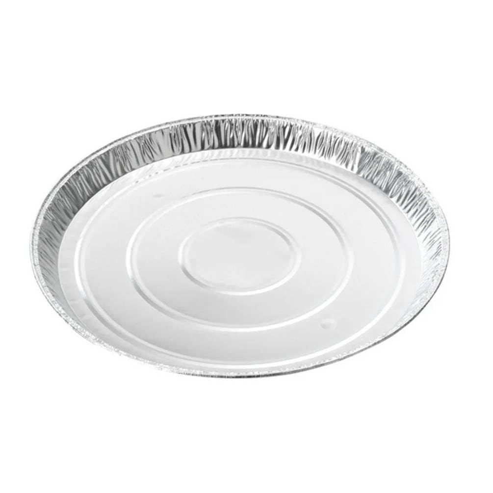 100 Kuchenformen aus Aluminium, 1240 ml, Durchmesser 270 x Höhe 23 mm, praktisch, robust und Einweg, zum Kochen und Einfrieren D-Work