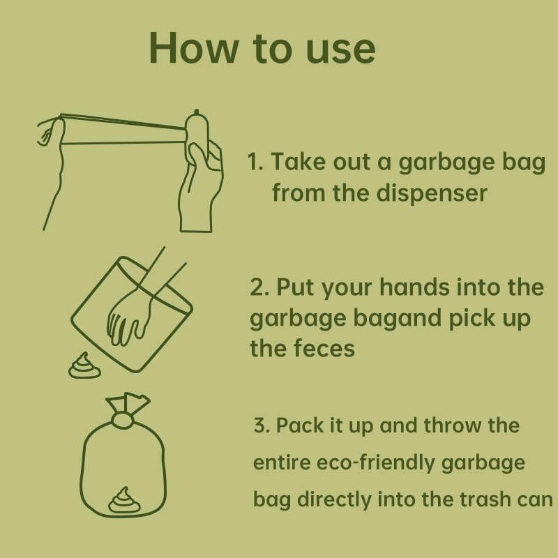 Image of Dog Poop Bag, Biodegradable Dog Waste Bags with 1 Dispenser, Eco-Friendly Leak-Proof Pet Poop Bags for Doggy(Jasmine fragrance)-360 Counts