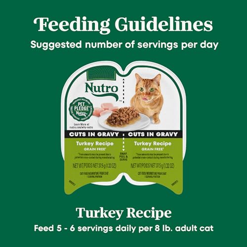 Image of Nutro Perfect Portions Cuts Wet Cat Food, Turkey, 2.6 oz, 24 ct