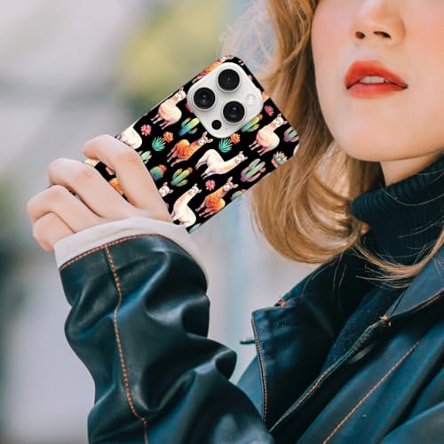 Coque iPhone 15 Pro Max motif lama cactus pour votre été